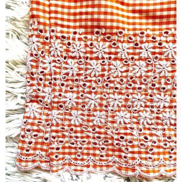 California Concepts Orange and White Checkered Vintage Dress Size 11 - Picture 6 of 6